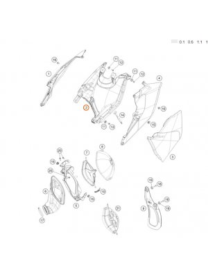 Oem Филтърна кутия KTM SX-F 125-450 2016-2018 EXC 125-450 2017-2019